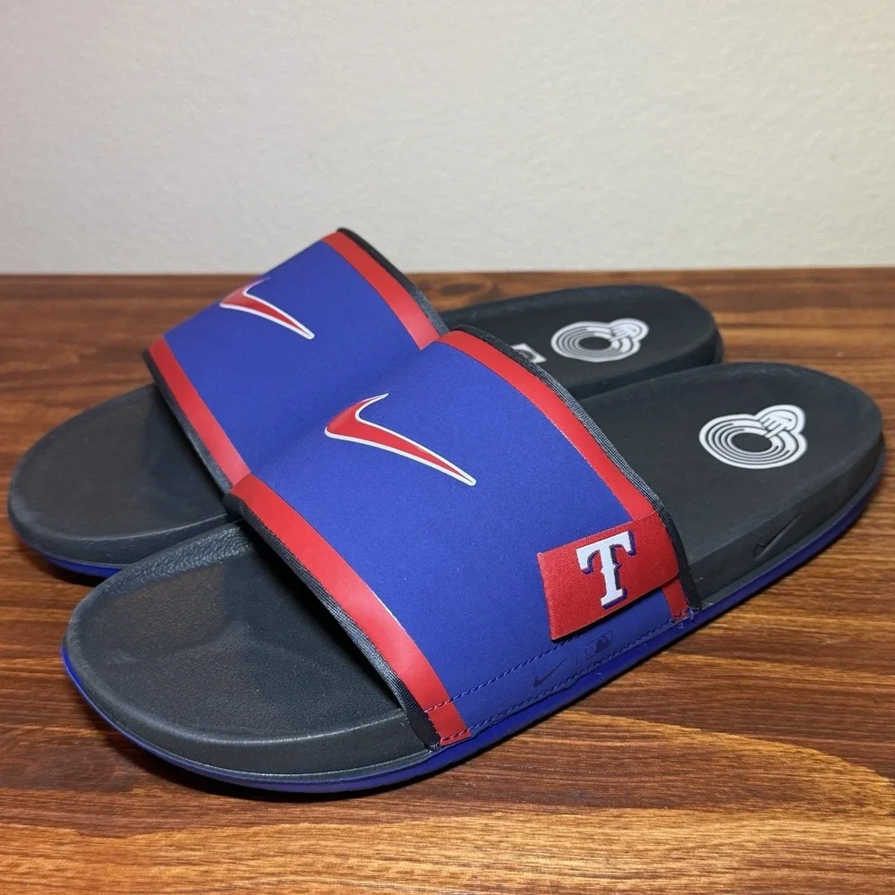 Nike Texas Rangers Mens Size 11 Offcourt Slides Sandals MLB Slip-On FN4456-400